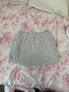 aerie Light Gray Mini Knit Skirt